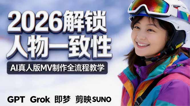 b2f905a13f61701949b88305e18d3048.jpeg 2026独创解锁人物一致性:AI真人版MV制作,不讲空话,不拼概念,全流程实操