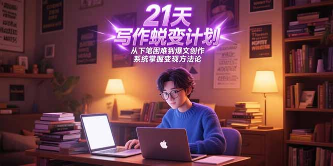 b30dc059c74cff4bd05147353f0ea45d.jpeg 21天写作蜕变计划,从下笔困难到爆文创作,系统掌握变现方法论