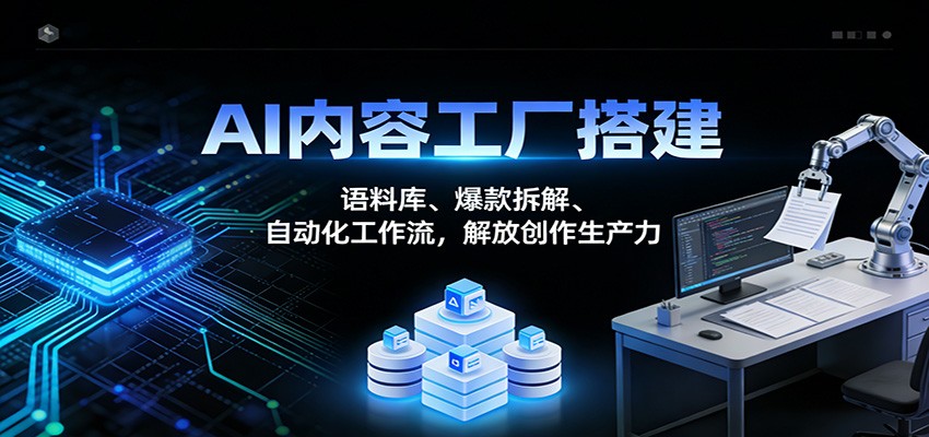 AI内容工厂搭建：语料库、爆款拆解、自动化工作流，解放创作生产力-鼎铸网