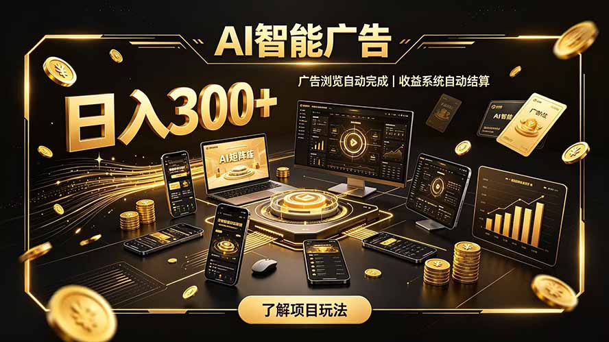 自研 AI 系统｜轻资产起步｜长期稳定收益｜宝妈 上班族轻轻松松日入300+-鼎铸网
