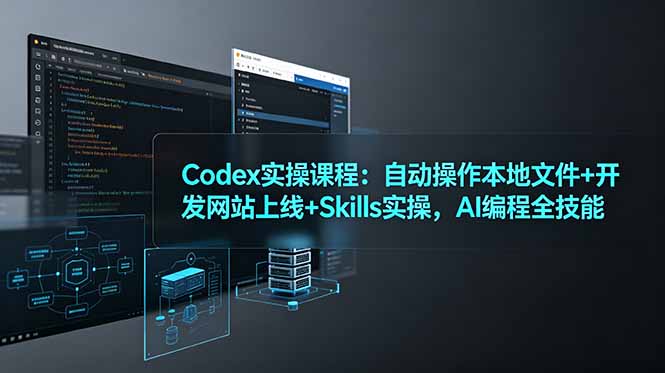 Codex实操课程：自动操作本地文件+开发网站上线+Skills实操，AI编程全技能-鼎铸网