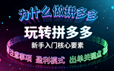 新手小白如何做拼多多-鼎铸网