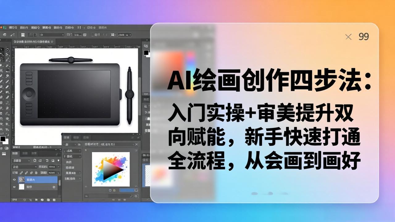 AI绘画创作四步法:入门实操+审美提升双向赋能,新手快速打通全流程,从会画到画好-鼎铸网