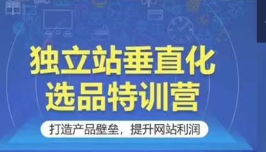 独立站垂直化选品特训营，打造产品壁垒，提升网站利润-鼎铸网