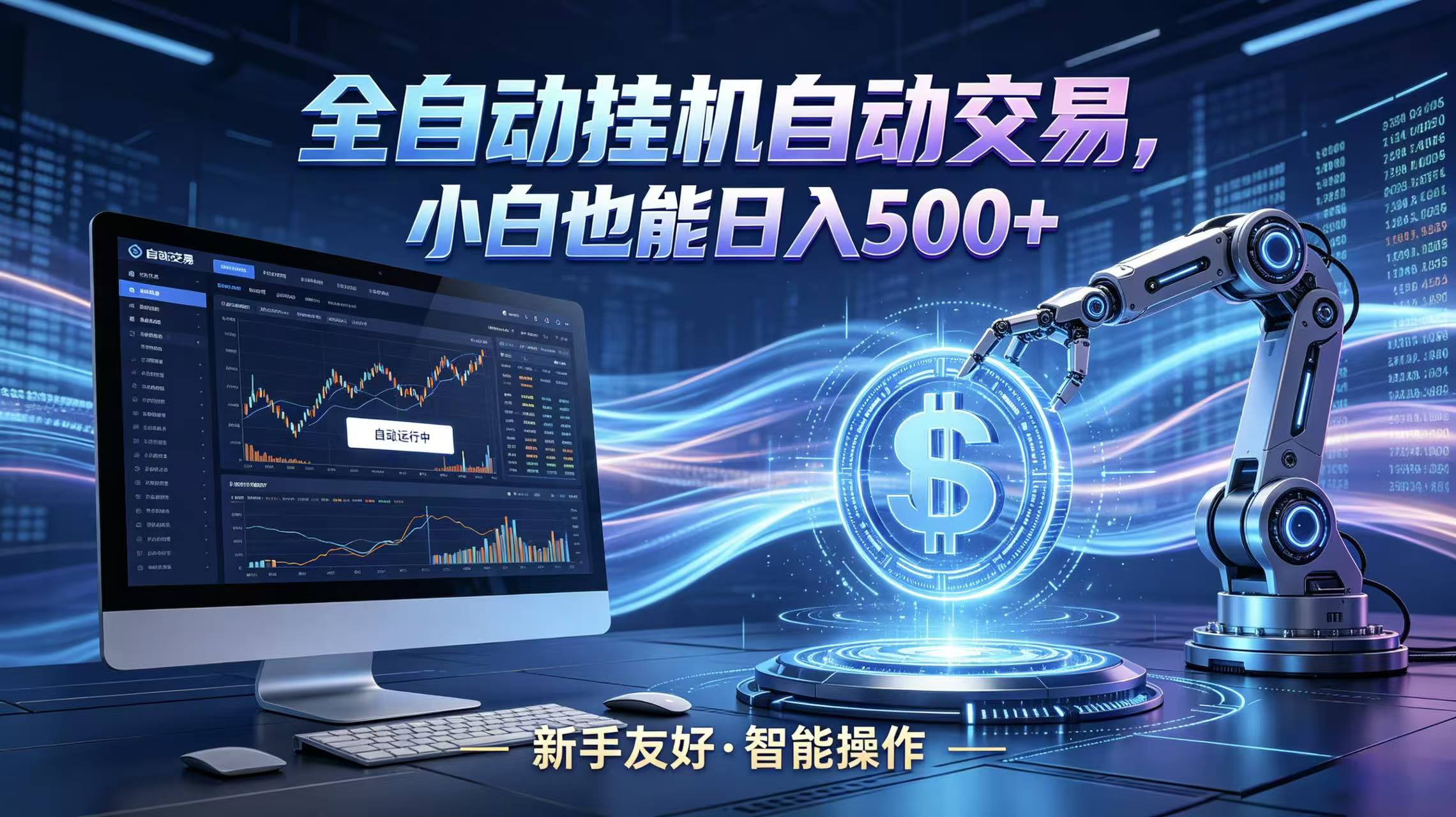 全新智能化交易助手,傻瓜式操作,小白也能快速上手,轻松实现日入500+-鼎铸网