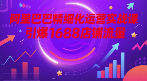 阿里巴巴精细化运营实战课，引爆1688店铺流量-鼎铸网