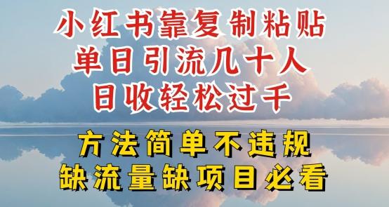 bad0960b0aa099afdc5d5135377e0af5.jpeg 小红书靠复制粘贴单日引流几十人目收轻松过千,方法简单不违规【揭秘】