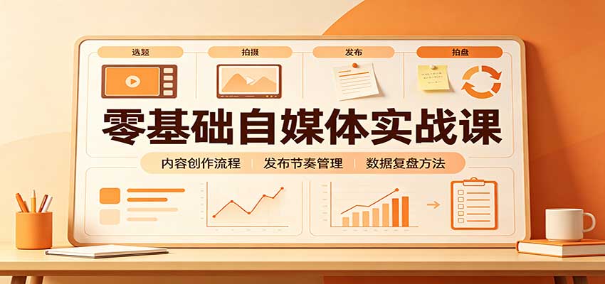 零基础自媒体实战课：赛道人设冷启动，内容创作复盘，公私域商业闭环-鼎铸网