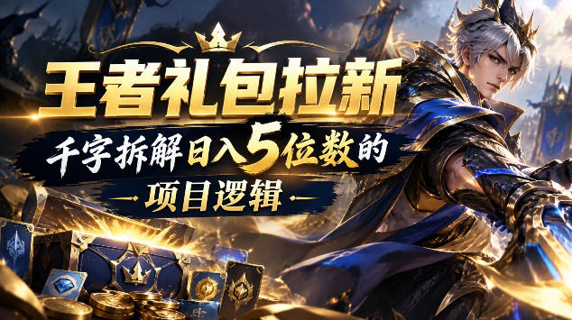 王者游戏礼包拉新_千字拆解日入5位数的项目逻辑-鼎铸网