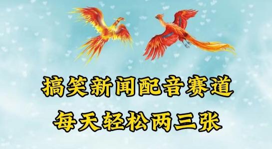 中视频爆火赛道一搞笑新闻配音赛道，每天轻松两三张【揭秘】-鼎铸网