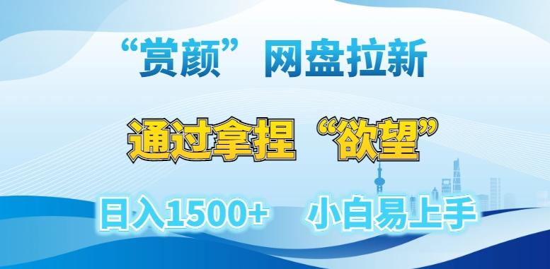 “赏颜”网盘拉新赛道，通过拿捏“欲望”日入1500+，小白易上手【揭秘】-鼎铸网