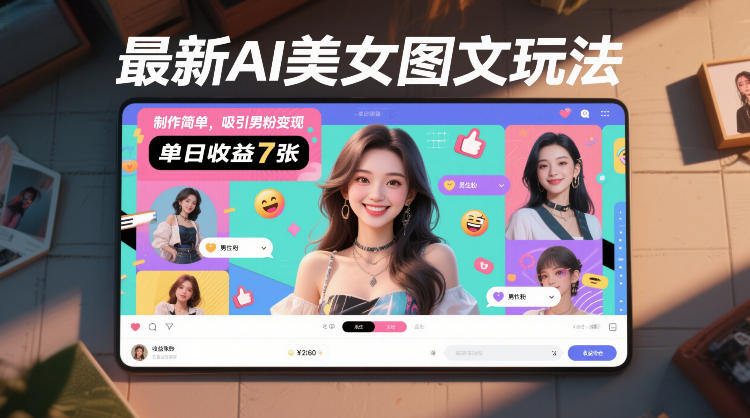bbdbe8e7c756002d1b0f1715cceee4b7.jpeg 最新AI美女图文玩法,制作简单,吸引男粉变现,单天收益7张