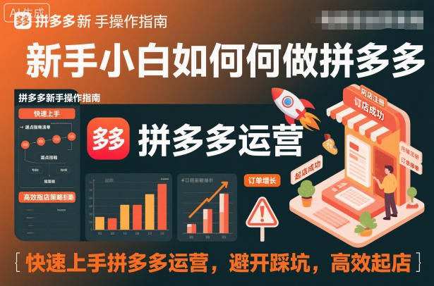 bbe609028b867763eb3986b7862c5c8e.jpeg 新手小白如何做拼多多,快速上手拼多多运营,避开踩坑,高效起店