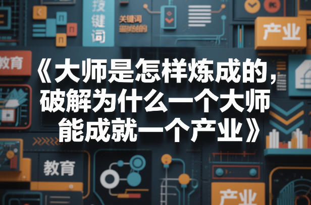 bc15d3ef69146808ae1819d08c82550b.jpeg 大师是怎样炼成的,破解为什么一个大师,能成就一个产业【电子书】