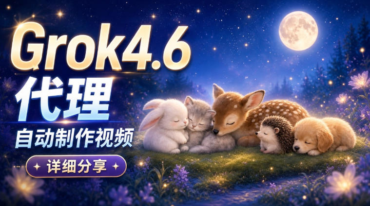 Grok 4.6代理自动制作视频！从提示词到成片全流程详细分享｜AI Agent实操分享-鼎铸网