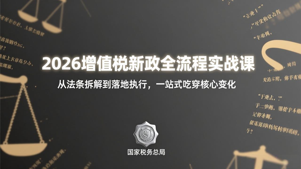 bc9d9b983f2f4339c4fd5c753d322696.jpeg 2026增值税新政全流程实战课:从法条拆解到落地执行,一站式吃透核心变化
