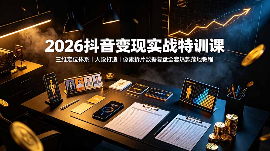 bcd07086d3716e58e19699abec7a52fb.jpeg 2026抖音变现实战特训课:三维定位体系|人设打造|像素拆片数据复盘全套爆款落地教程