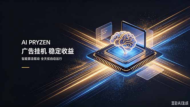 AI Pryzen 广告挂机｜24小时自动跑，日入300-500，新手零门槛-鼎铸网