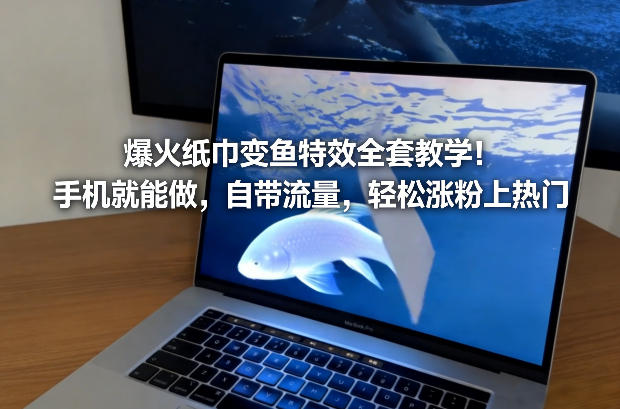 爆火纸巾变鱼特效全套教学！手机就能做，自带流量，轻松涨粉上热门-鼎铸网
