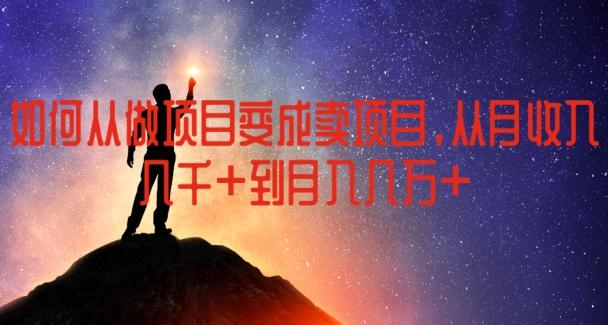 bd30bc0bac561423dd27c44bbd415451.jpeg 如何从做项目变成卖项目,从月收入几千到月入几万【揭秘】