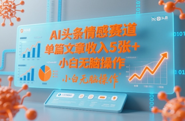 bd7afb73b67abe14b553b83c986a8d7e.jpeg AI头条情感赛道,单篇文章收入5张+,小白无脑操作