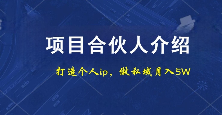 bddfddf23f54fa3b7550acefea229846.jpeg 项目合伙人项目,打造个人IP,做私域月入5W,小白勿扰