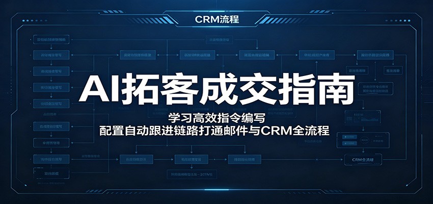 AI拓客成交指南:学习高效指令编写,配置自动跟进链路打通邮件与CRM全流程-鼎铸网
