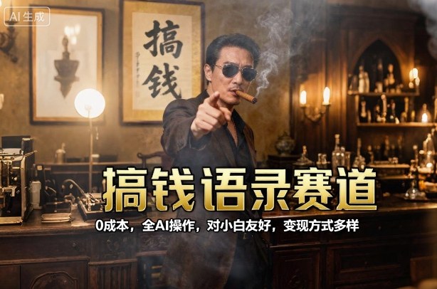 bea65d2a0f5c7f92cd9dd9d3d2bfc901.jpeg 搞钱语录赛道,0成本,全AI操作,对小白友好,变现方式多样
