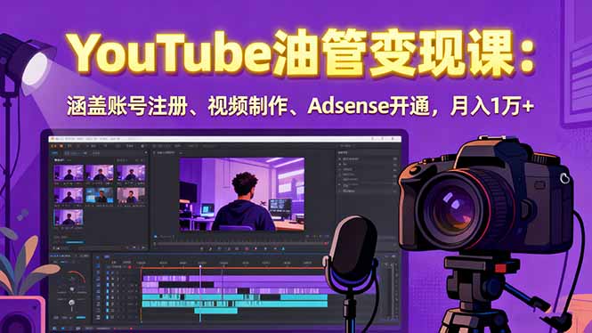 bfac417daef7046e9d3a05f50445d8ff.jpeg 2025YouTube油管变现课:涵盖账号注册、视频制作、Adsense开通,月入1万+