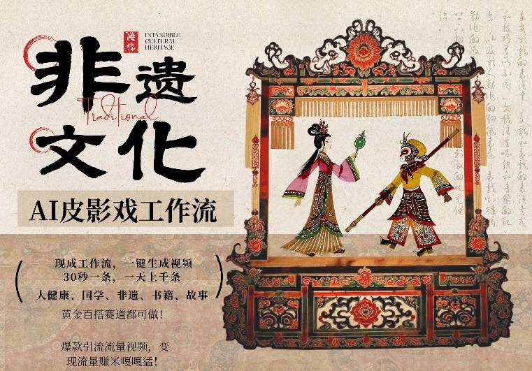 c02b93acba49252e7a048bd84ef56019.jpeg AI一键生成民俗文化非遗皮影戏视频,一刀不剪无需剪辑,30S一条,一天上百条,流量财富嘎嘎猛
