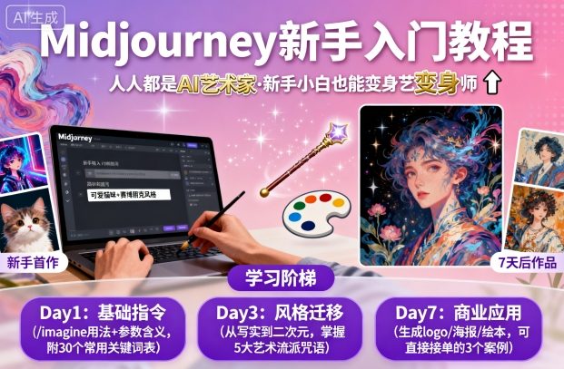 c08e3df391b9d8db6b1355bf8851a7bd.jpeg midjourney新手入门教程:人人都是AI艺术家,新手小白也能变身艺术大师