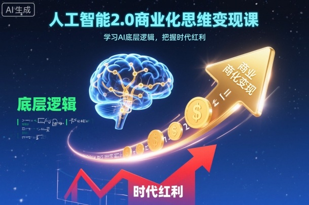 c0e7c5061949dcf011fb1640b843e281.jpeg 人工智能2.0商业化思维变现课,学习AI底层逻辑,把握时代红利