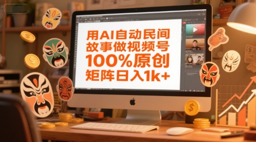 c190a1729489d79d1284ab1f7733b167.jpeg 用AI自动民间故事做视频号,100%原创,矩阵日入1k+
