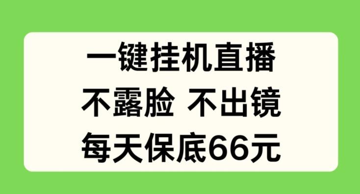 一键挂JI直播，不露脸不出境，每天保底66元【揭秘】-鼎铸网