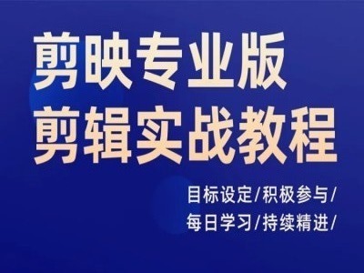 c2b056dbc3da8f5b2f883a16180295d8.jpeg 剪映专业版剪辑实战教程,目标设定/积极参与/每日学习/持续精进