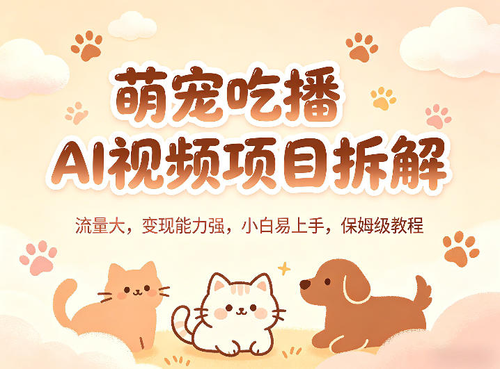 c2e127f329b2f01c0b409ec611f99f82.jpeg 萌宠吃播AI视频项目拆解,流量大,变现能力强,小白易上手,保姆级教程