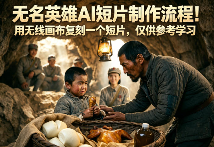 无名英雄AI短片制作流程！用无线画布复刻一个短片，仅供参考学习-鼎铸网