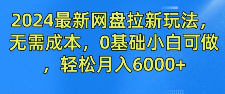 2024最新网盘拉新玩法,无需成本,0基础小白可做,轻松月入6000+【揭秘】-鼎铸网