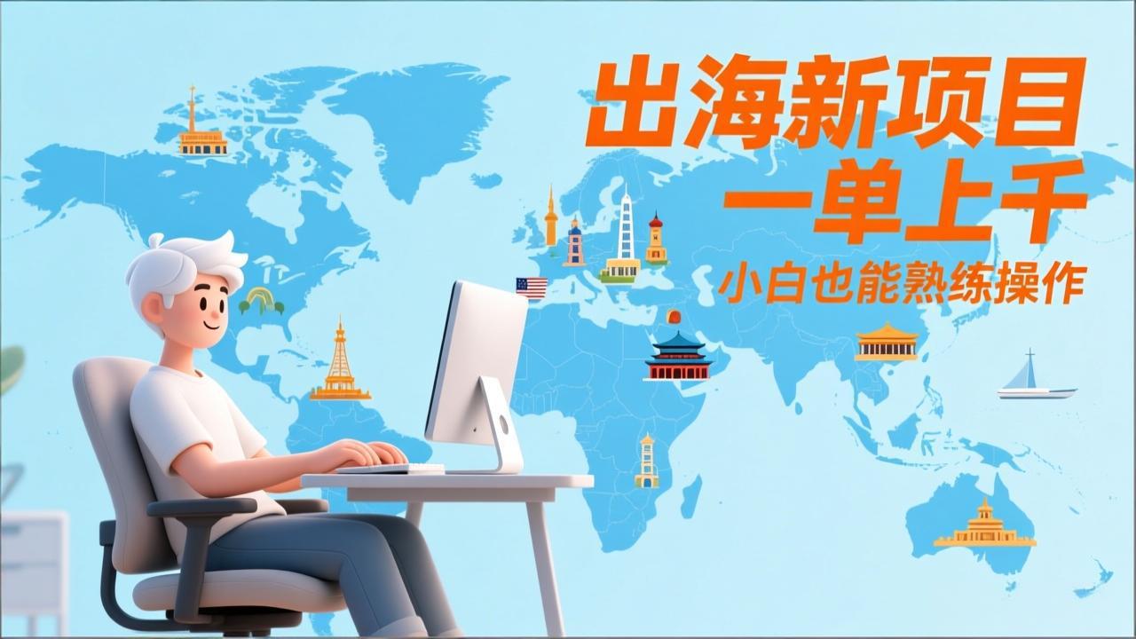 出海新项目，一单上千，小白也能熟练操作-鼎铸网