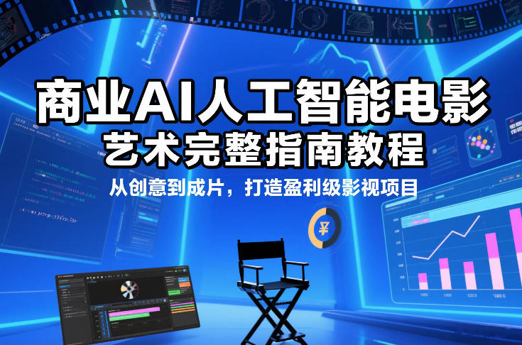 c563c8ab78a034e1194c979bdc9a4497.jpeg 商业AI人工智能电影制作的艺术完整指南教程,从创意到成片,打造盈利级影视项目