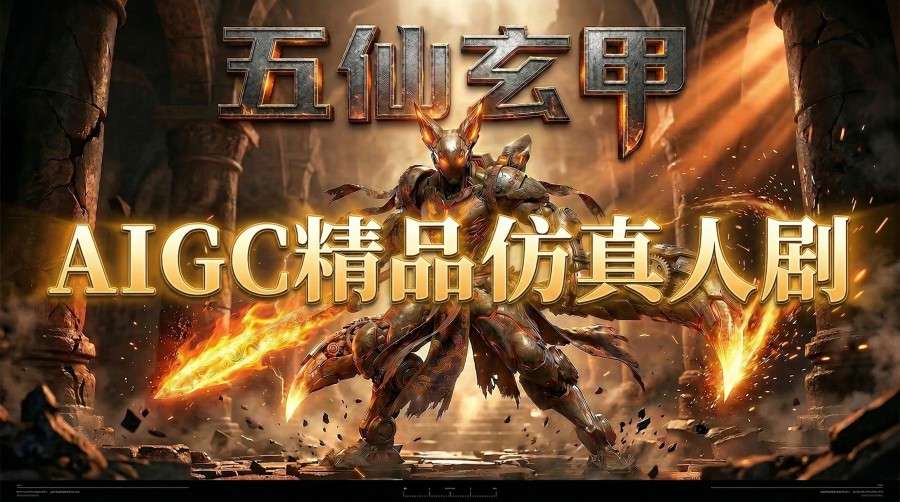 AIGC精品仿真人短剧教学，以五仙玄甲风为例展示保姆级实操教学-鼎铸网