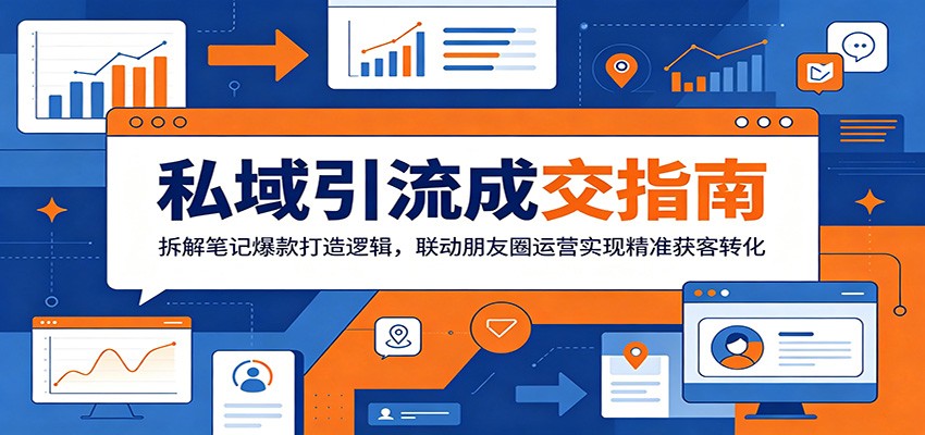 私域引流成交指南:拆解笔记爆款打造逻辑,联动朋友圈运营实现精准获客转化-鼎铸网