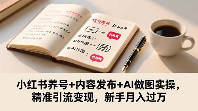 c69556d8d8cc82a445f16900b1ee9a6e.jpeg 小红书养号+内容发布+AI做图实操,精准引流变现,新手月入过万