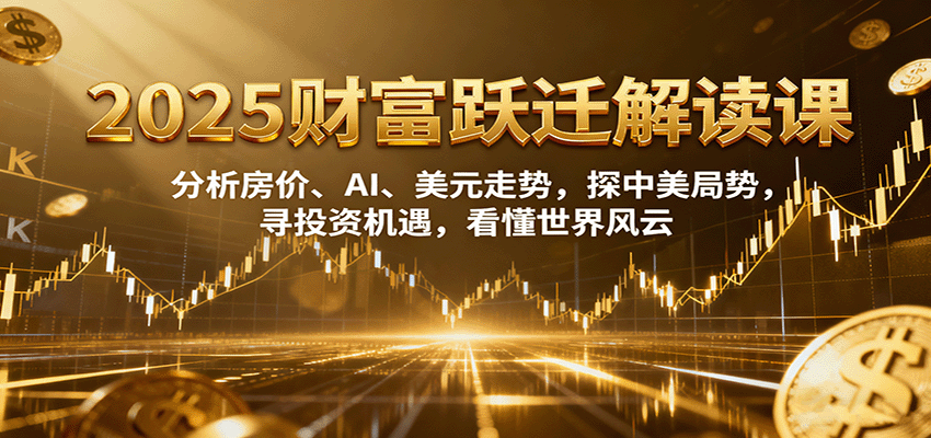2025财富跃迁解读：析房价、AI、美元走势，探中美局势，寻投资机遇，看懂世界风云-鼎铸网