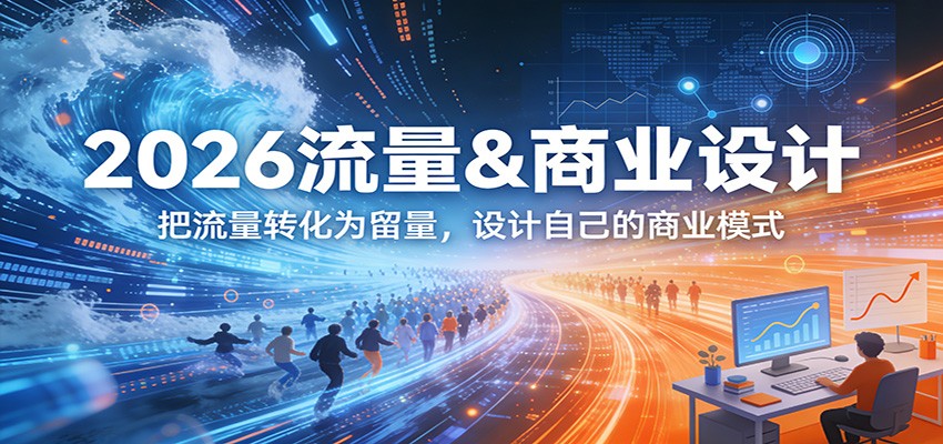 2026流量&商业设计，把流量转化为留量，设计自己的商业模式-鼎铸网