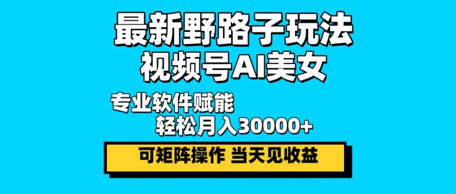 c6cf6646b0e607a81d1a38a816fbf268.jpeg 最新野路子玩法,视频号AI美女,当天见收益,轻松月入30000+
