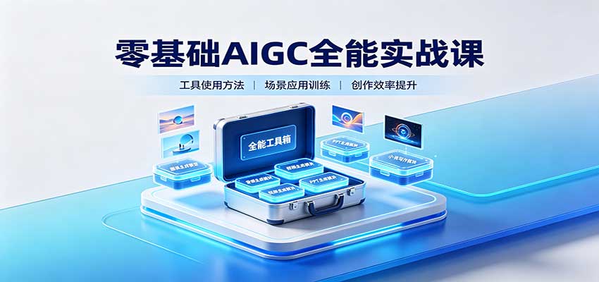 零基础AIGC全能实战课:覆盖绘画、影音、PPT、小说多场景AI创作-鼎铸网