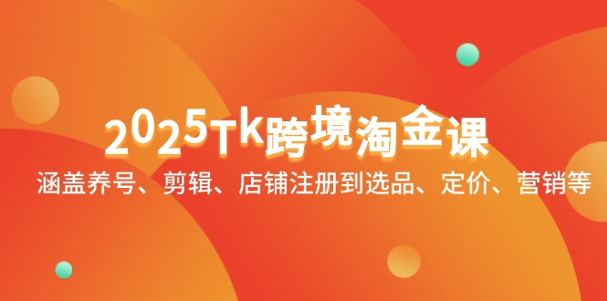 2025Tk跨境淘金课:涵盖养号、剪辑、店铺注册到选品、定价、营销等-鼎铸网