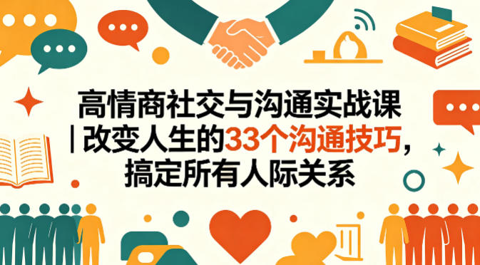 高情商社交与沟通实战课｜改变人生的33个沟通技巧，搞定所有人际关系-鼎铸网
