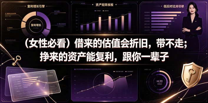 付费文章：(女性必看)借来的估值会折旧，带不走；挣来的资产能复利，跟你一辈子-鼎铸网